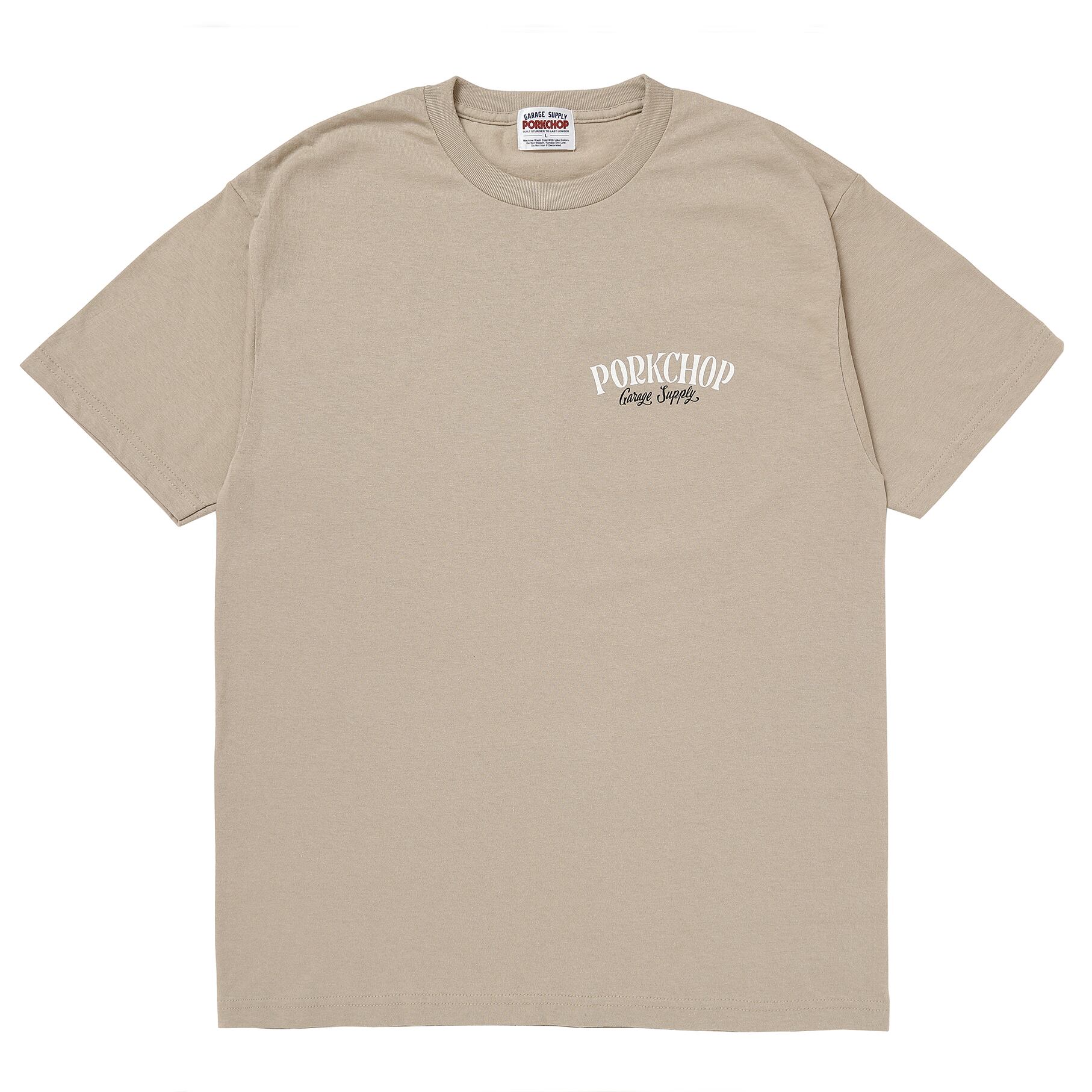 PORK BACK TEE/SAND×BKWH | PORKCHOP GARAGE SUPPLY