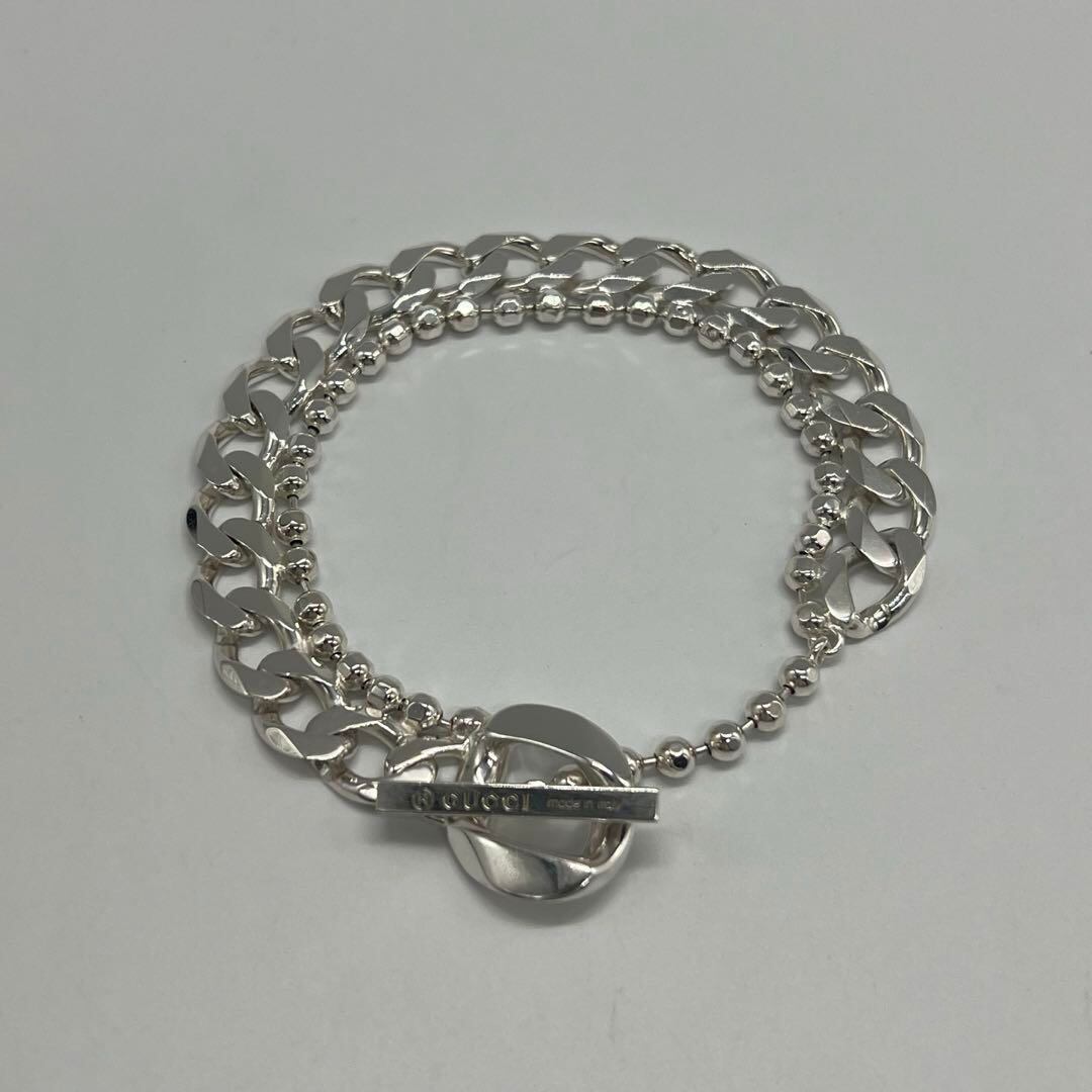 グッチ GUCCI 喜平 ボール ミックスチェーン ブレスレット SV925