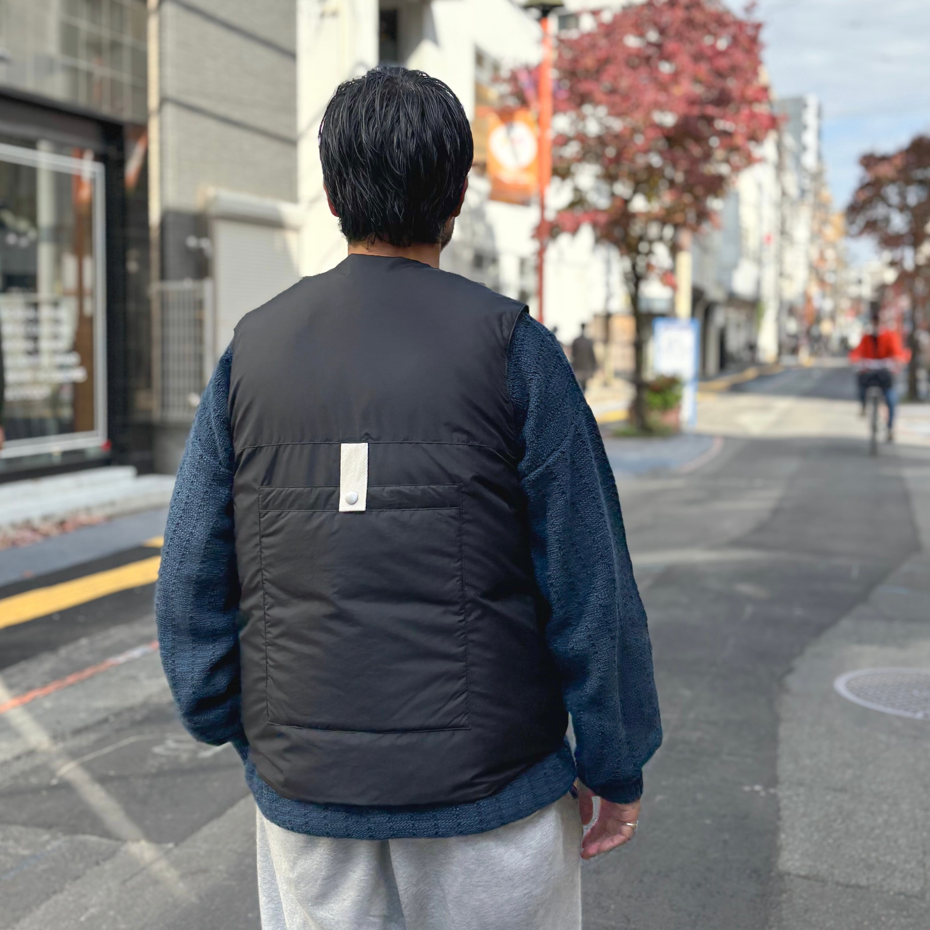 NOROLL VESTAS TWO FACE DOWN / BLACK-NAVY (ノーロール ダウンベスト