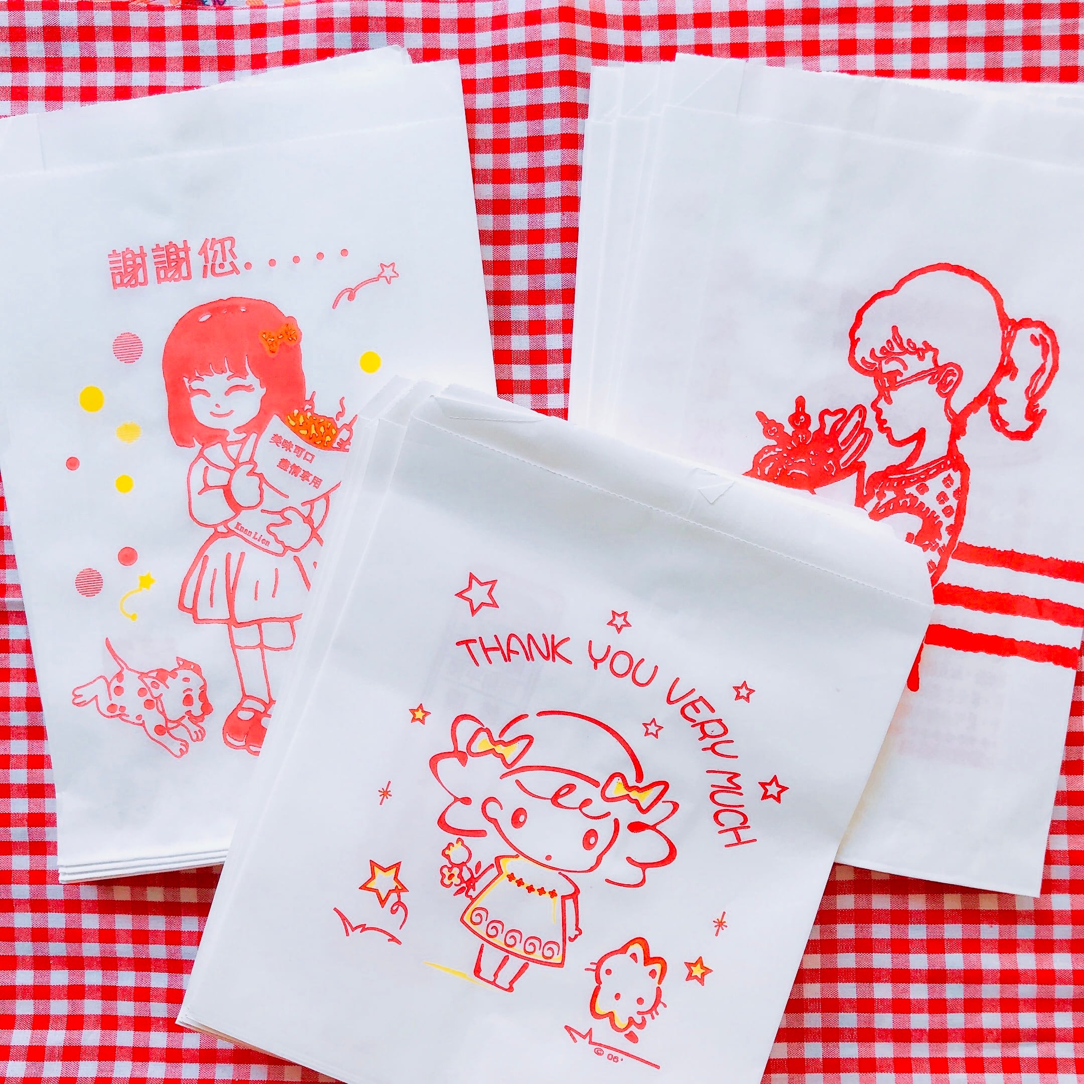レトロな耐油紙袋10枚セット☆台湾製 | ガラクタや ネバーランド
