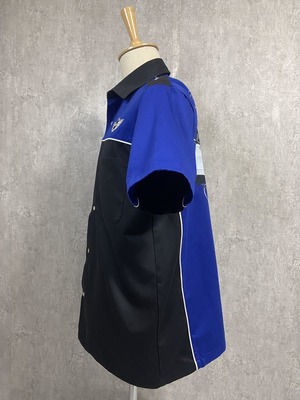 2824　レーシングシャツ　ミニクーパー　青黒　M