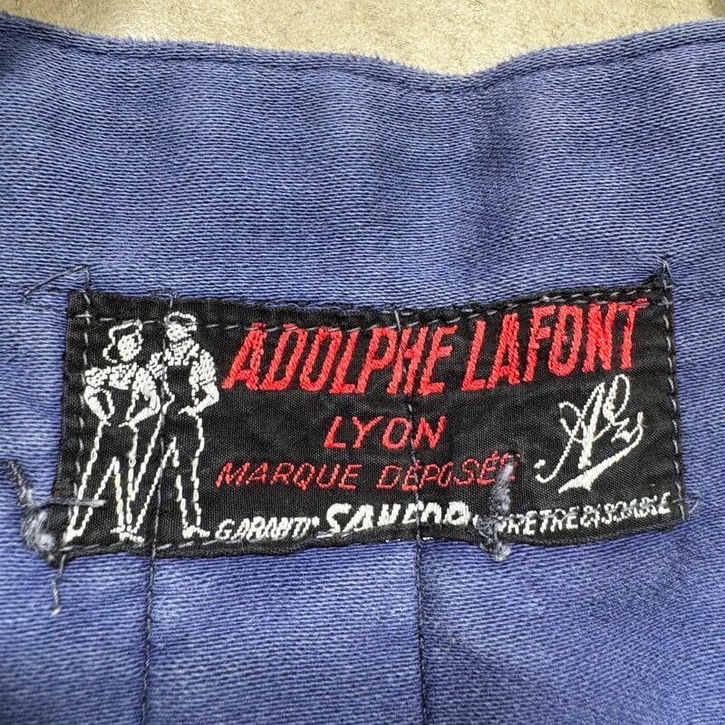 40's~ ADOLPHE LAFONT モールスキンワークサロペット ローバック