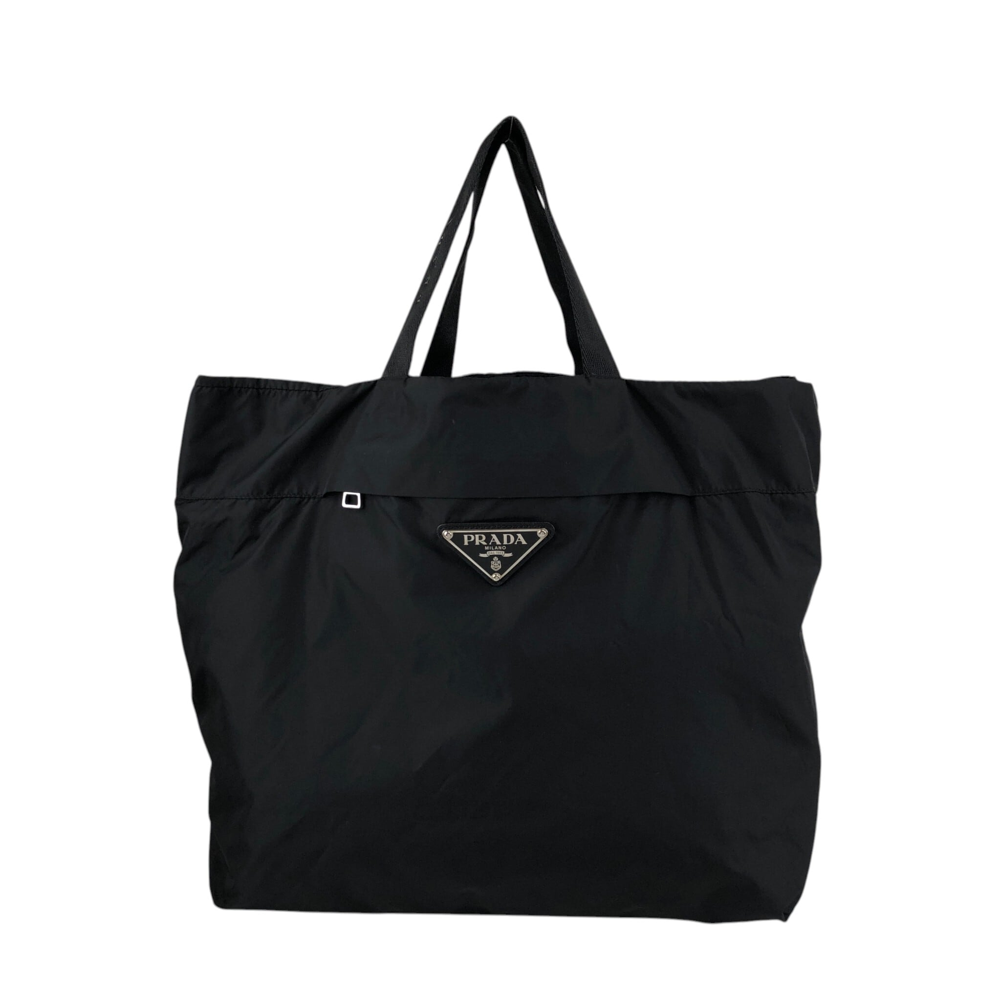 PRADA プラダ ハンドバッグ ブラック トライアングルロゴ トランク
