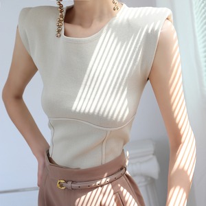 立体ショルダー 切り替えトップス 20832