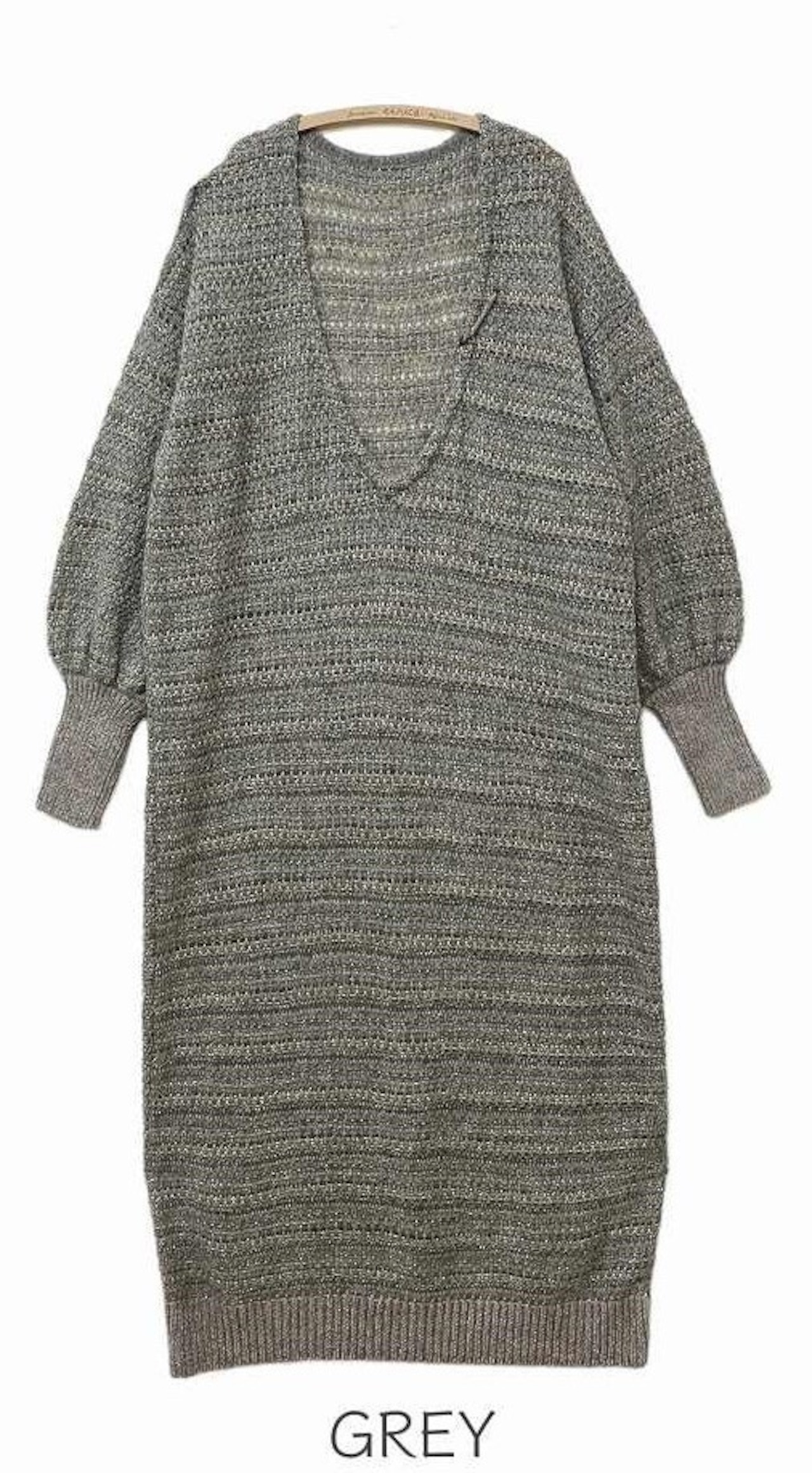 【ラメニットワンピース】KNIT163