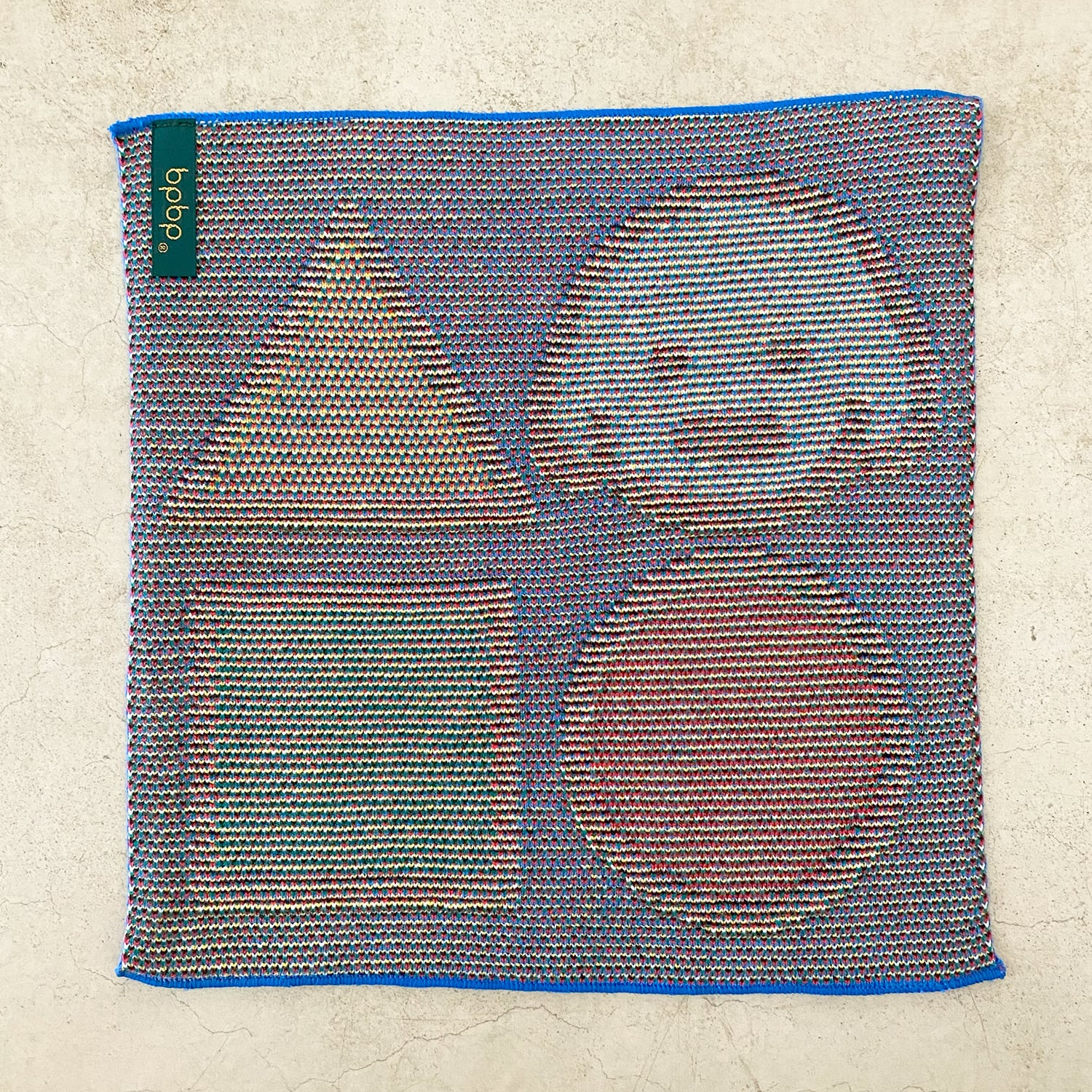 matsui】KNIT HANDKERCHIEF まる・さんかく・しかく・いぬ ニット