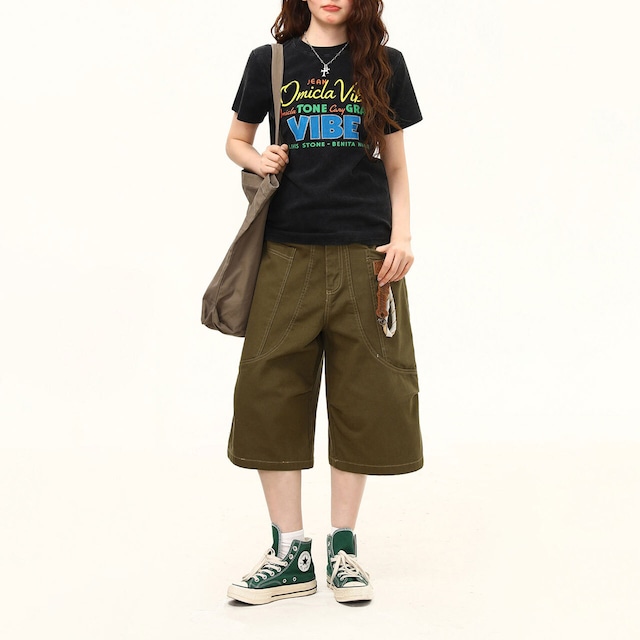 カラフルレタリンググラフィックTシャツ 1col R02409