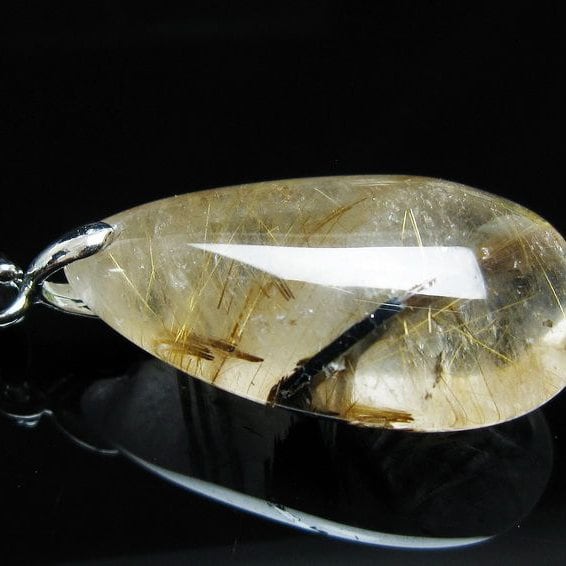 タイチンルチルクォーツ ペンダント ルチルクォーツ ペンダントトップ 一点物 メール便可 [M便 1/20] 112-12603