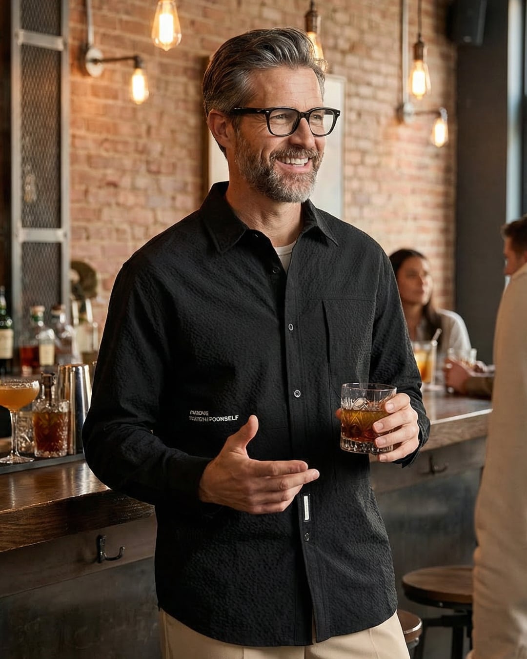 クラシック テクスチャーレギュラーシャツ 2色 A0242