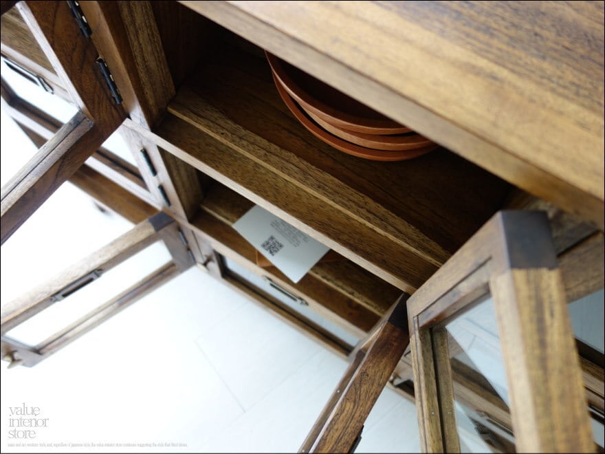 チーク総無垢 キャビネットmed ロッカー 食器棚 下駄箱 シューズ