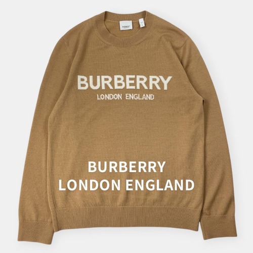 BURBERRY LONDON ENGLAND バーバリー ロンドン イングランド 22SS ロゴ ウール ニット セーター 8052010 ブラウン系 トップス / J&NREUSE メンズ トップス