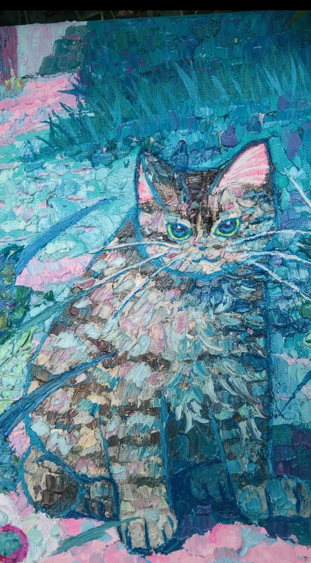 原画「ささみを催促している」 S3 | ユノとねこ