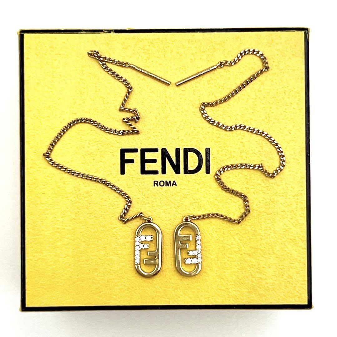 希少】フェンディ FENDI レディース チェーン ピアス イヤリング オー ...