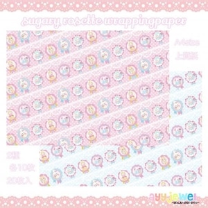 ラッピングペーパー44.sugary rosette