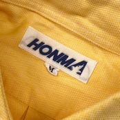 HONMA 本間ゴルフ BD ボタンダウン 長袖シャツ M/イエロー メンズ
