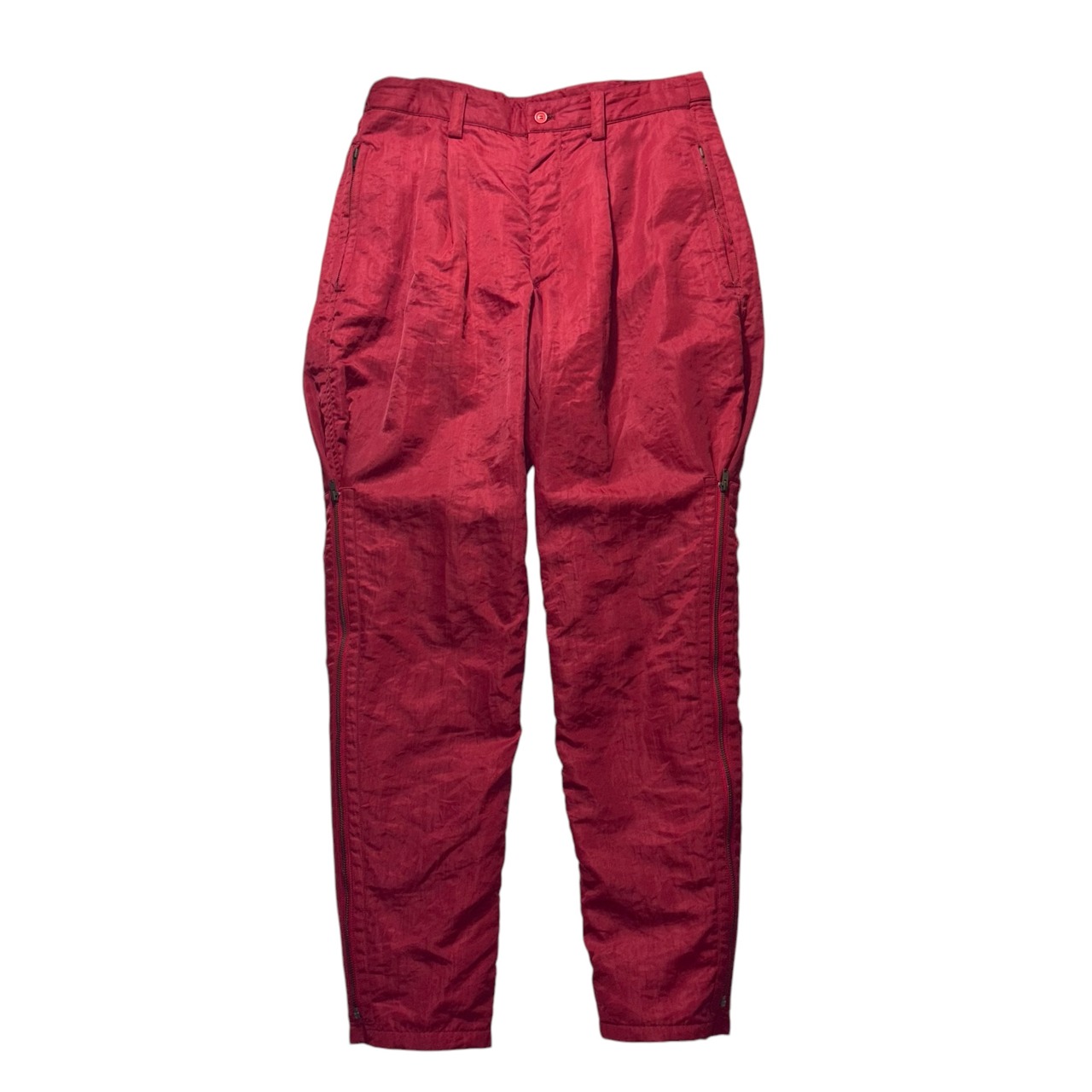 archive 1980’s ISSEY MIYAKE MEN red nylon zip pants