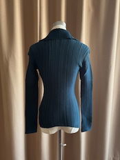 ISSEY MIYAKE dark green design tops-5138-2