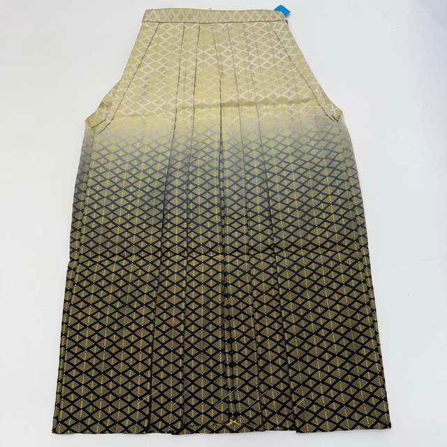 袴 行灯袴 男袴 紐下丈93cm 男性用袴 2Lサイズ 成人式袴 金 黒 中古 4643