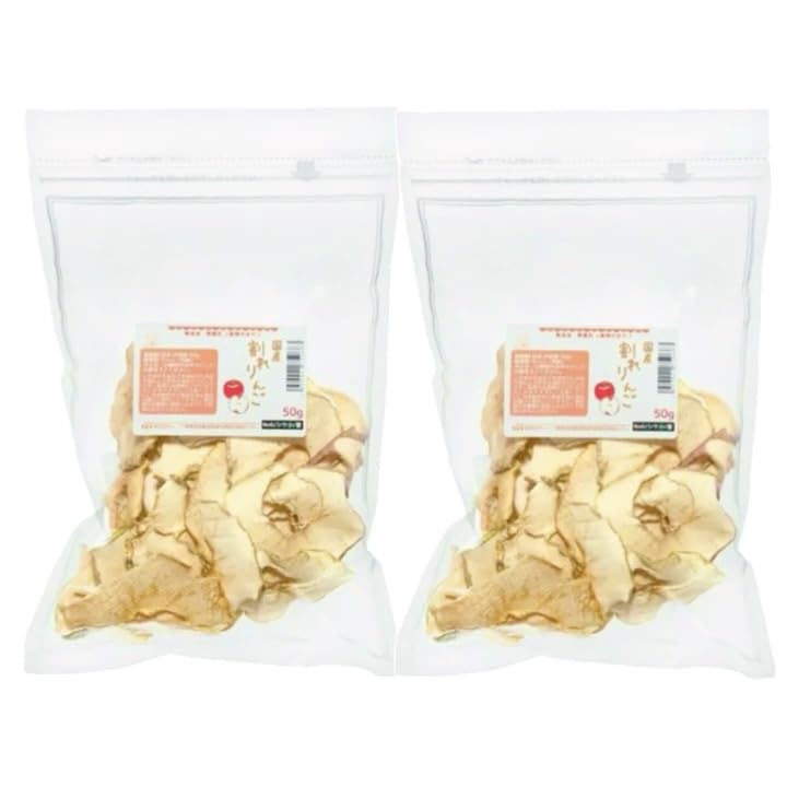 【特価処分】【セット品】チャー ム 割れりんご 国産 50g×2袋 ドライフルーツ 小動物用のおやつ 無添加 無着色 りんご うさぎ モルモット ハムスター モモンガ リス チンチラ