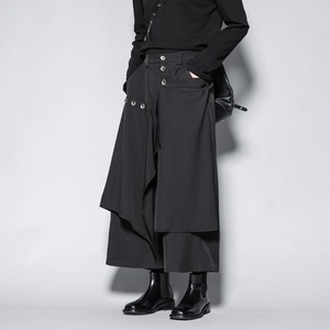 RFDRFD レイヤードデザイン ワイドレッグ スラックス