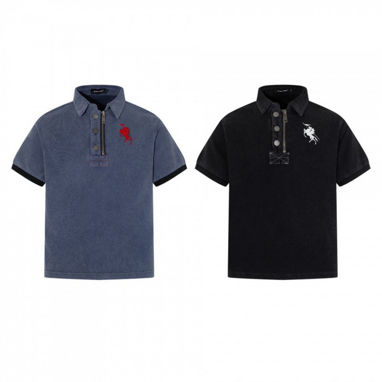 VINTAGE ストリート ハーフジッパー Tシャツ T2069