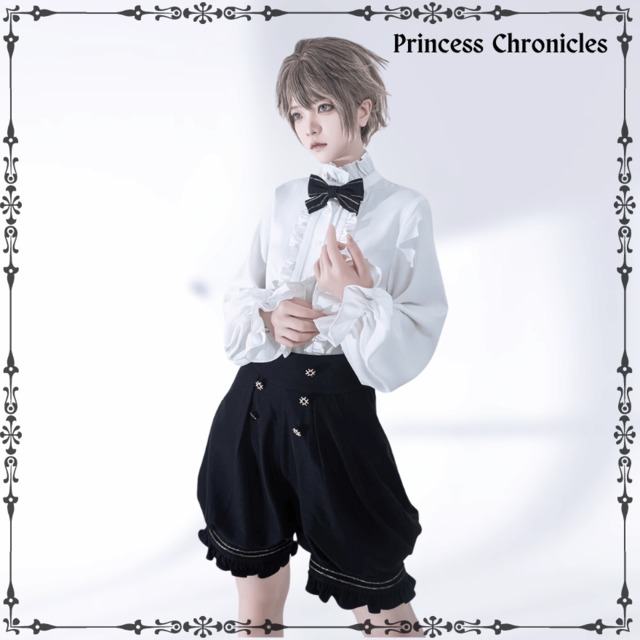 国内到着 王子系 皇子系ロリィタ 少年装 男装 ブランド Princess Chronicles オリジナル かぼちゃパンツ ハーフパンツ ユニセックス 麗人 イベント 舞台衣装