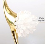 鶴 ゴールデンパープル 置き物 オブジェ 像 ゴールデン レガント オフィス 学校 プレゼント