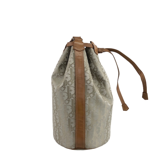 Christian Dior クリスチャン ディオール トロッター ショルダーバッグ ベージュ PVCレザー 巾着 vintage ヴィンテージ オールド hcjcsd