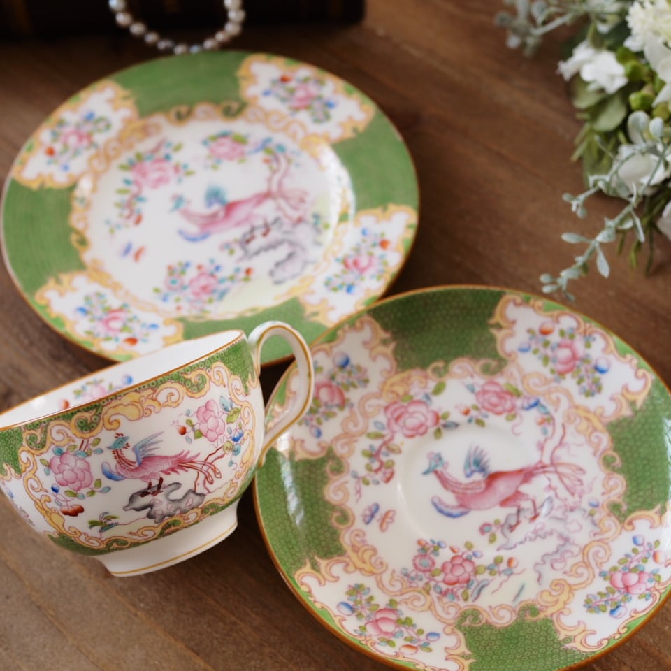 希少 英国ミントンminton コカトリス トリオ1客 カップソーサー F9