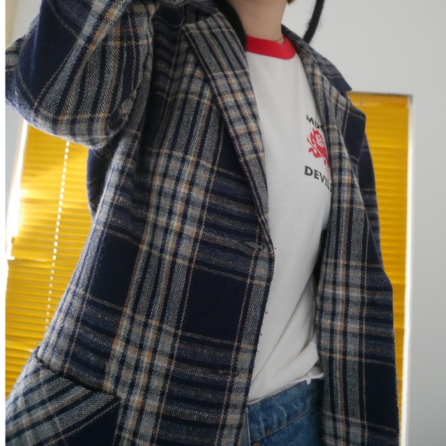 70-80s～US check jacket