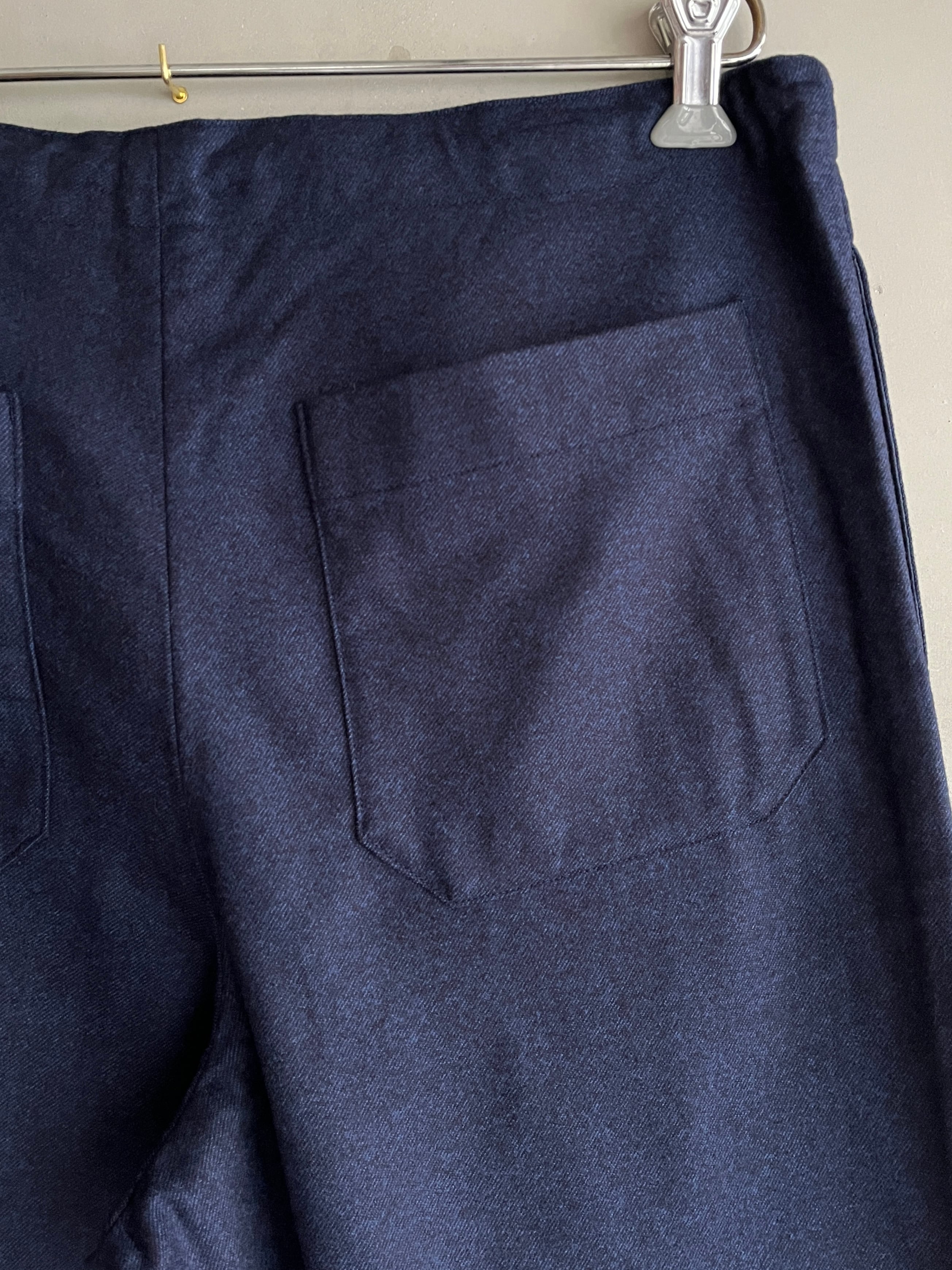 eleven 2nd｜イレブンセカンド｜ウールワイドパンツ｜ネイビーブルー