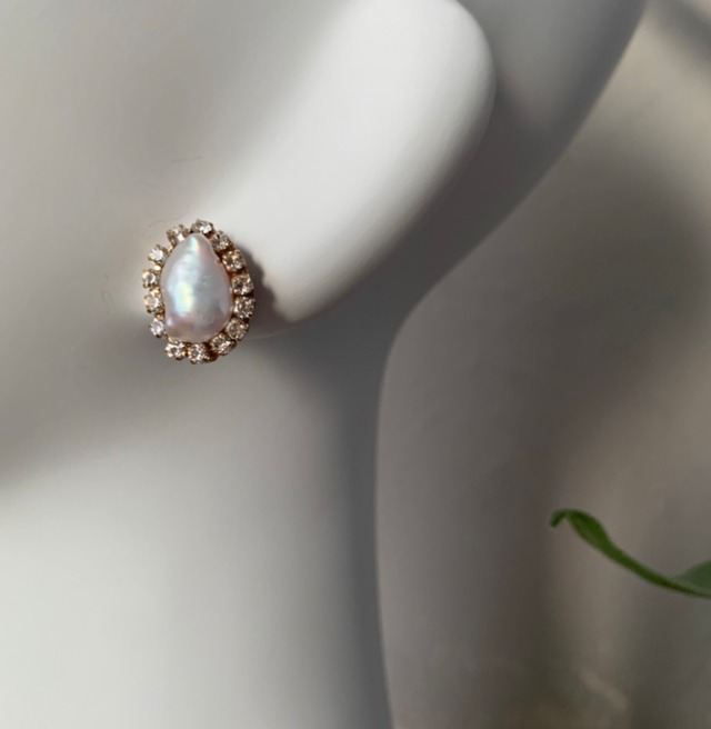 fresh pearl crystal / pierce・earring