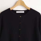 one f.  Cashmere Crew Neck Cardigan