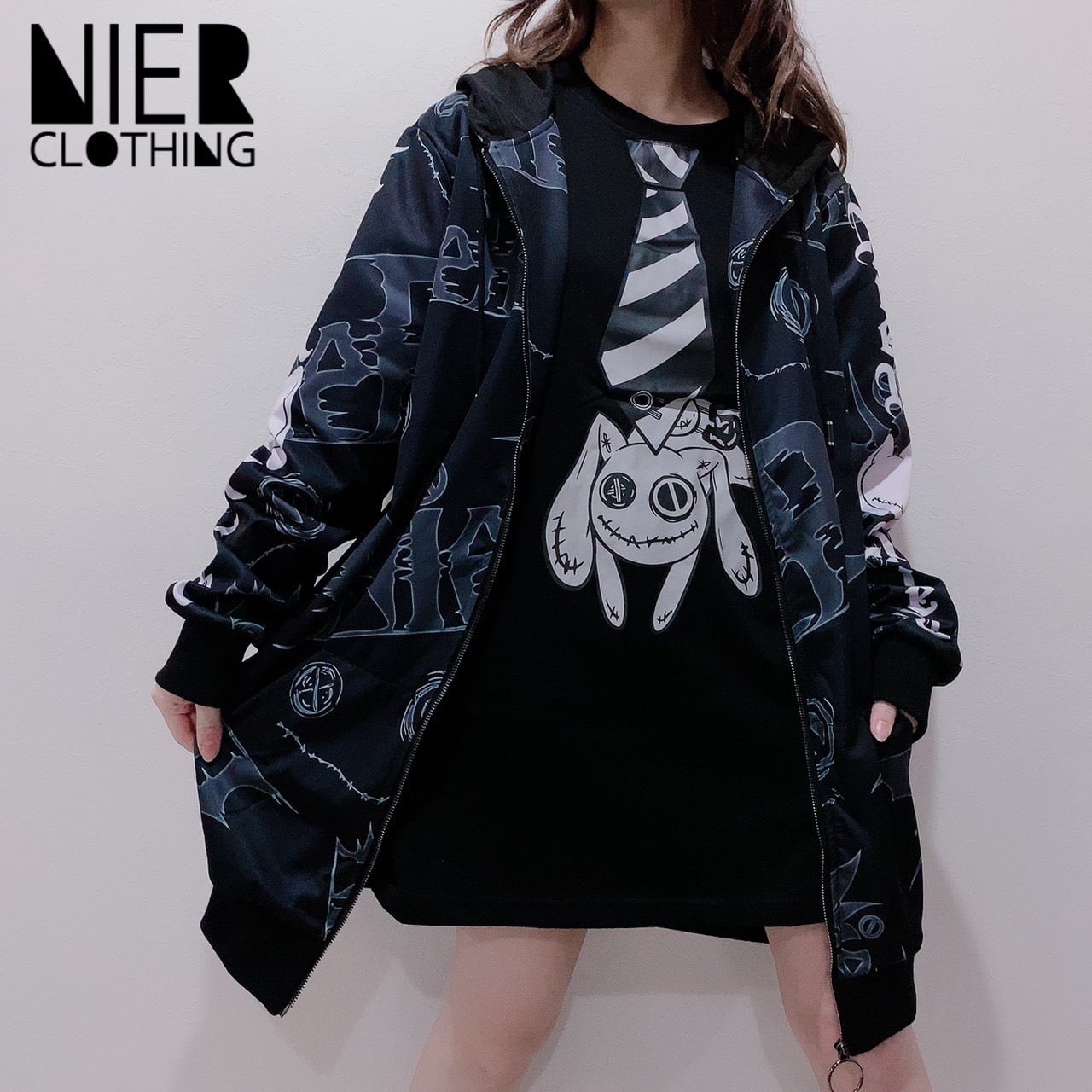 DARK BLACK ZIP OUTER | NIER CLOTHING powered by BASE
