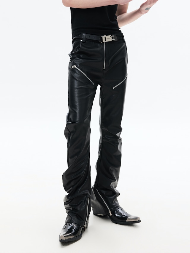 FRKM SCD 26SS スリムフィット カーブドレザーパンツ