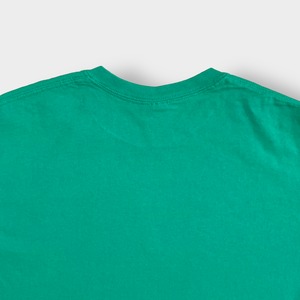 【GILDAN】Delaware Estuary デラウェア・ウォーターフロント 河口 ロゴ プリント Tシャツ 半袖 グリーン LARGE US古着