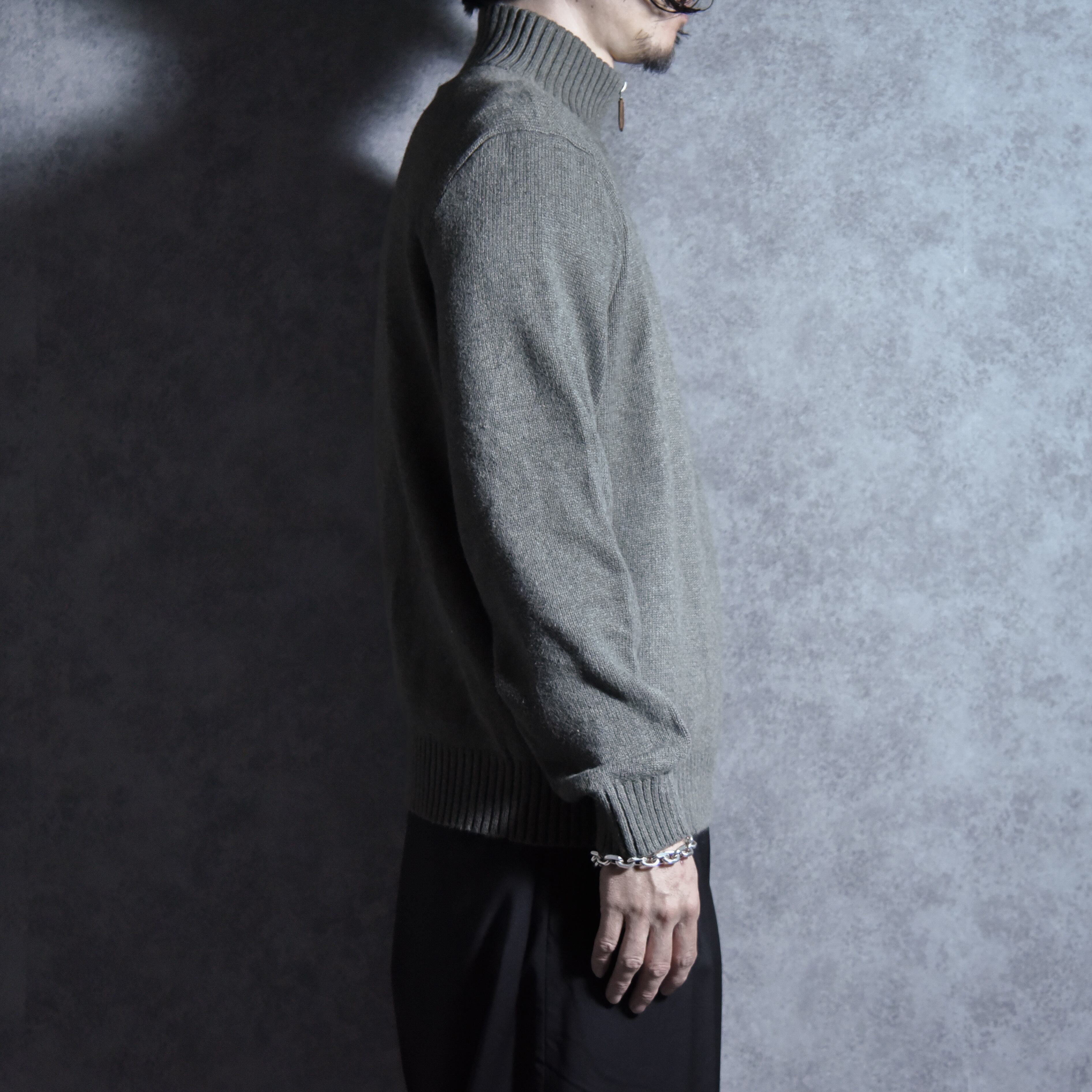 90s Ralph Lauren Half Zip Cotton Knit Sweater ラルフローレン