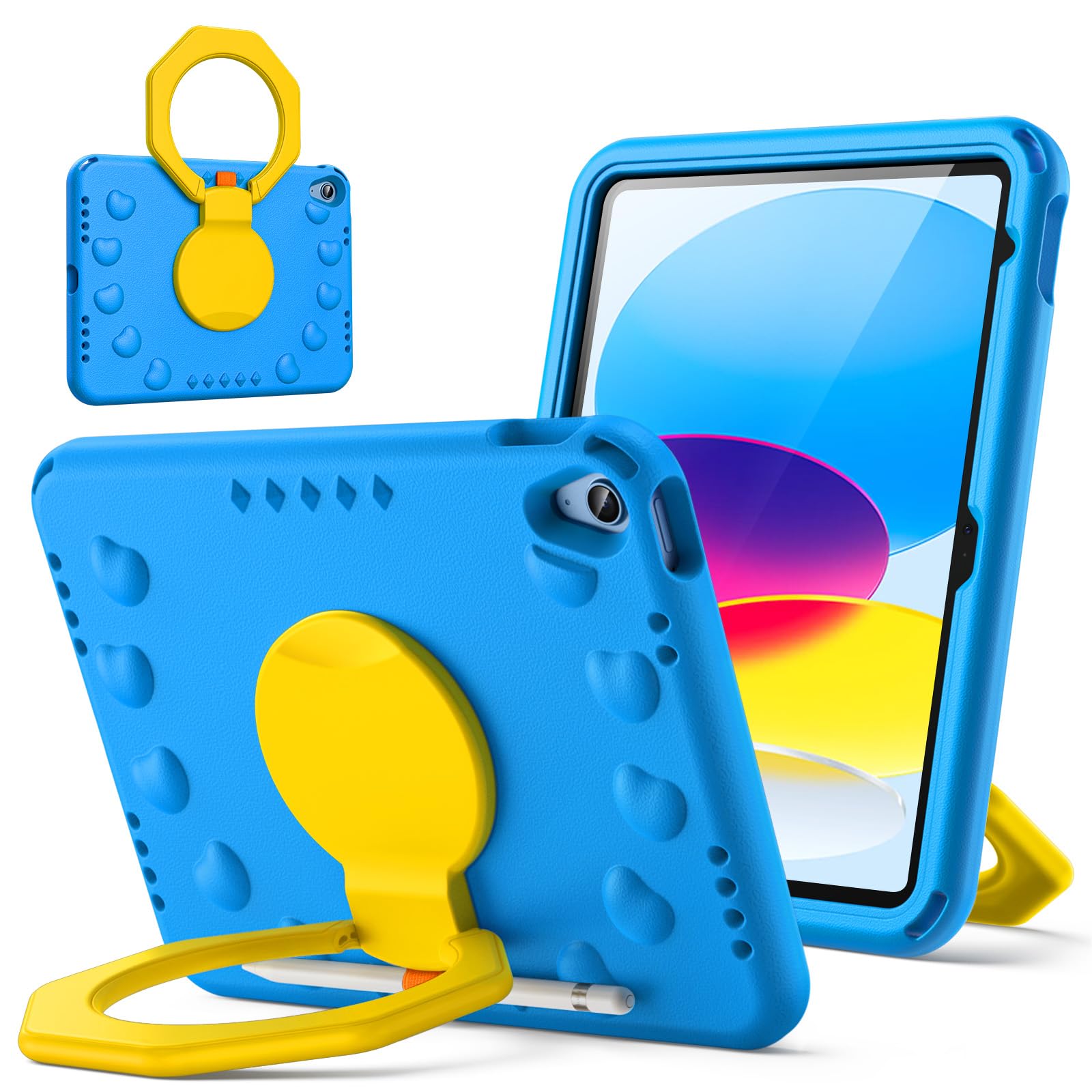 JETech iPad (A16) 第11/10世代用 子供用ケース (ブルー)