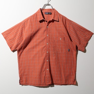 美品 L 03年 オレンジ Puckerware Shirt Patagonia パッカーウェアシャツ パタゴニア  シアサッカー