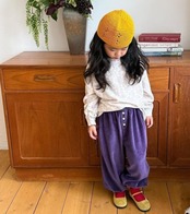 韓国子供服 / 26Autumn / MINIMAL / ベロアボタンジョガーパンツ / 秋服 *S~JM*