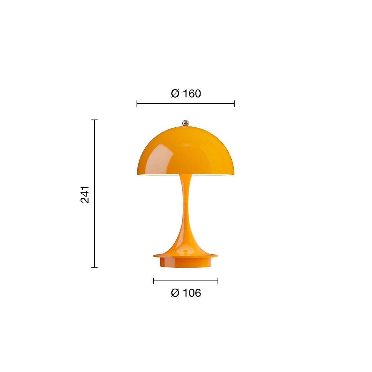 パンテラ 160 ポータブル / オペーク・オレンジ V3 / Panthella 160