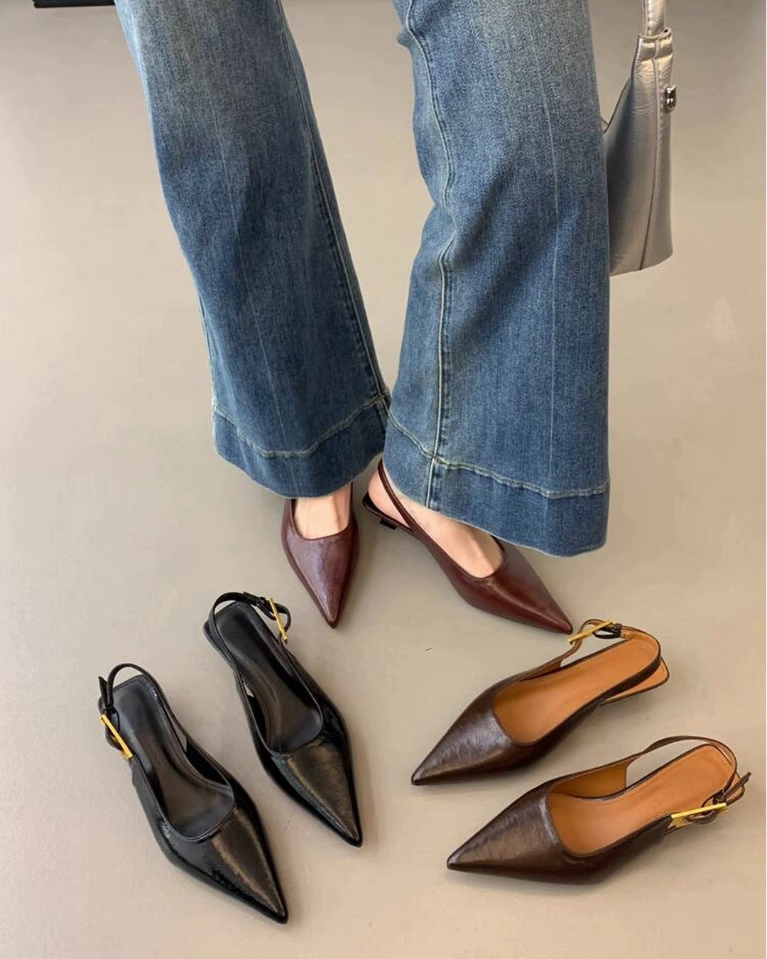 バックストラップローパンプス G25002