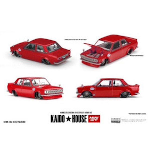 KAIDO HOUSE × MINI GT 　1/64 Datsun Street KAIDO 510 NISMO V3（左ハンドル） KHMG229