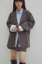 DU250709 Herringbone Over Size Jacket 【set up可】【残り4点】