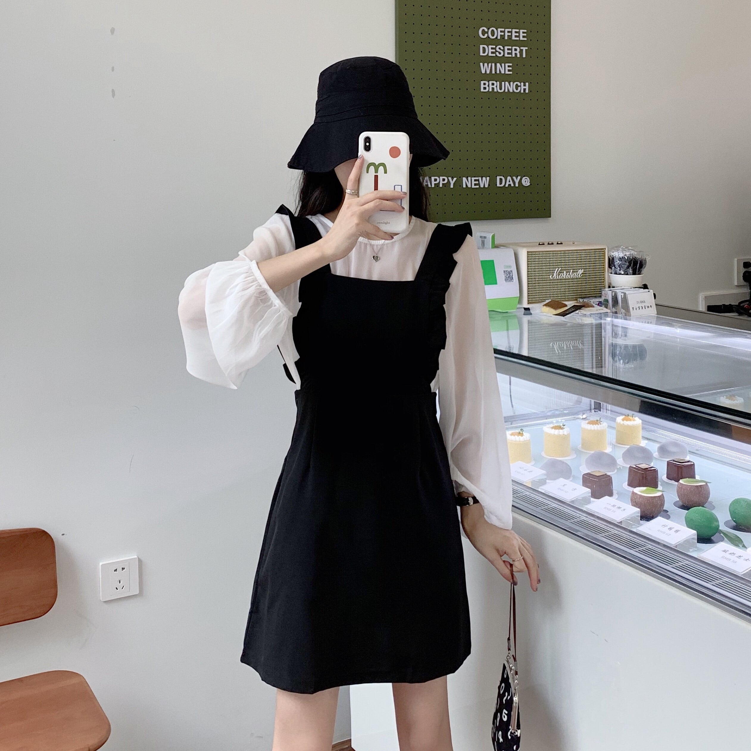 送料無料 シックな双子コーデセットアップ セットアップ ブラウス ワンピース 2点セット デート 着回し Lamitte Deco トレンド 韓国ファッション ショップ Base店