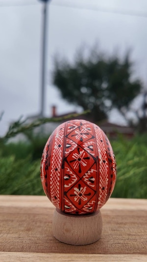装飾用プィサンカ（イースターエッグ）with stand　コロミヤ博物館モデル