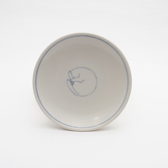 【二月窯】ねこまんまる小皿A