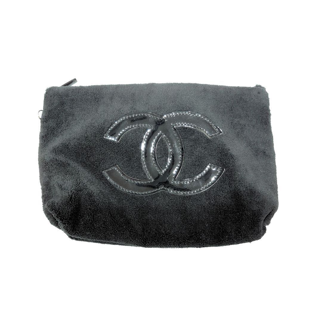 CHANEL シャネル チェーンバッグ ココマーク ブラック 黒 パイル地 
