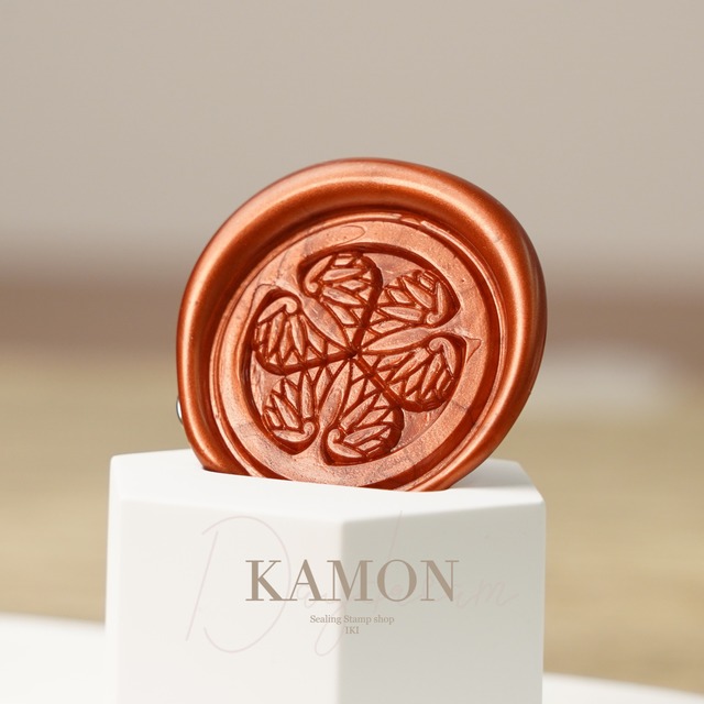 010-20066　Sealing Stamp　KAMON  MitsubaAoi TokugawaAoi（三つ葉葵　徳川葵　徳川家康）