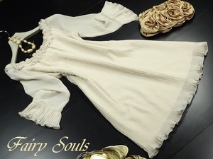 ★送料無料★L(11号）☆優雅なシフォン総プリーツワンピース(OPN6805)